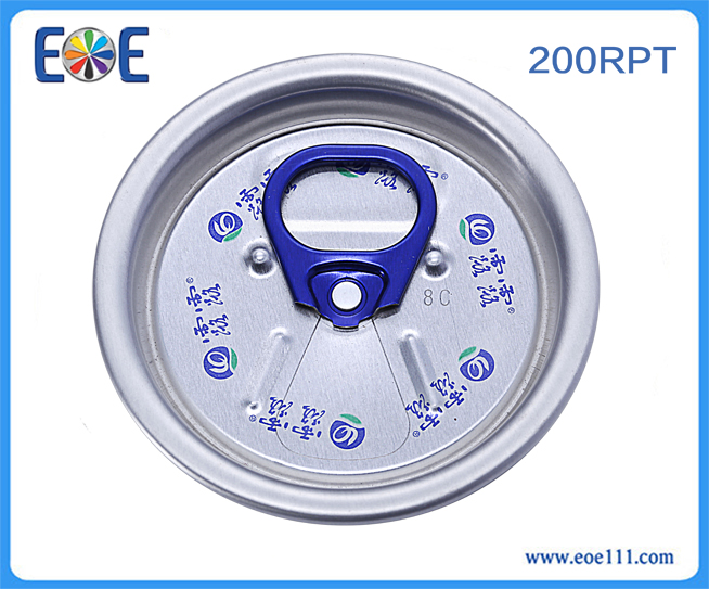 200#果汁易开盖：适用于各种饮料，如: 果汁，碳酸饮料，功能饮料，啤酒等。